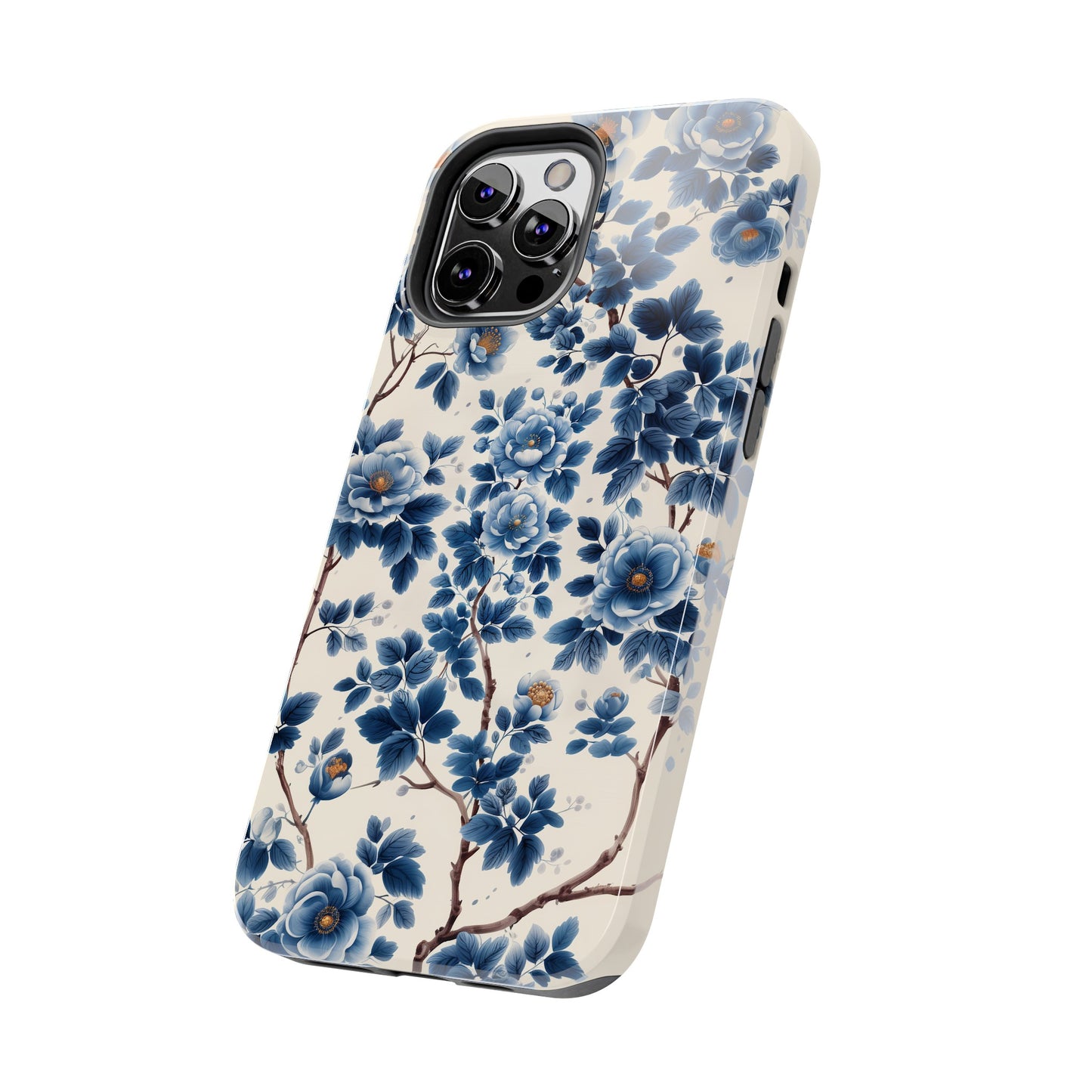 Blue Flowers Tough iPhone Case Chinese Porcelain Artwork