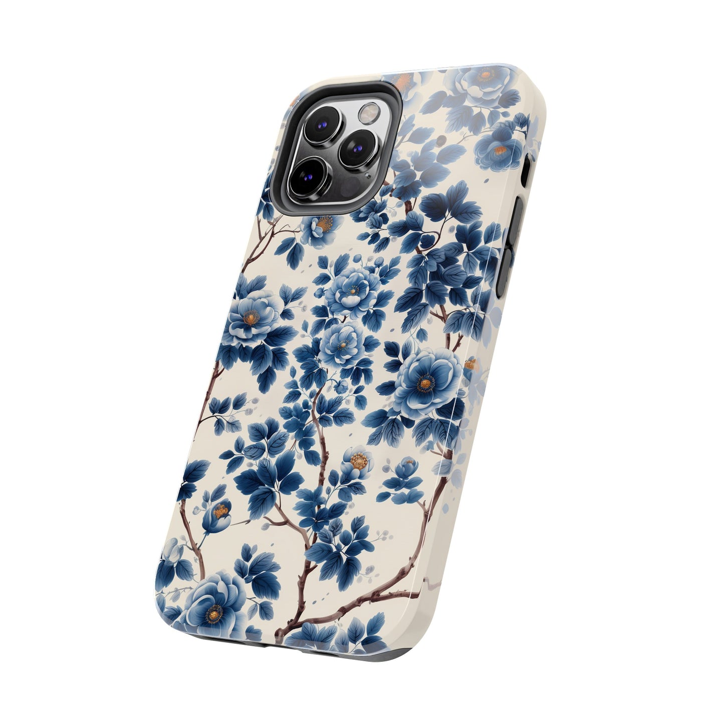 Blue Flowers Tough iPhone Case Chinese Porcelain Artwork