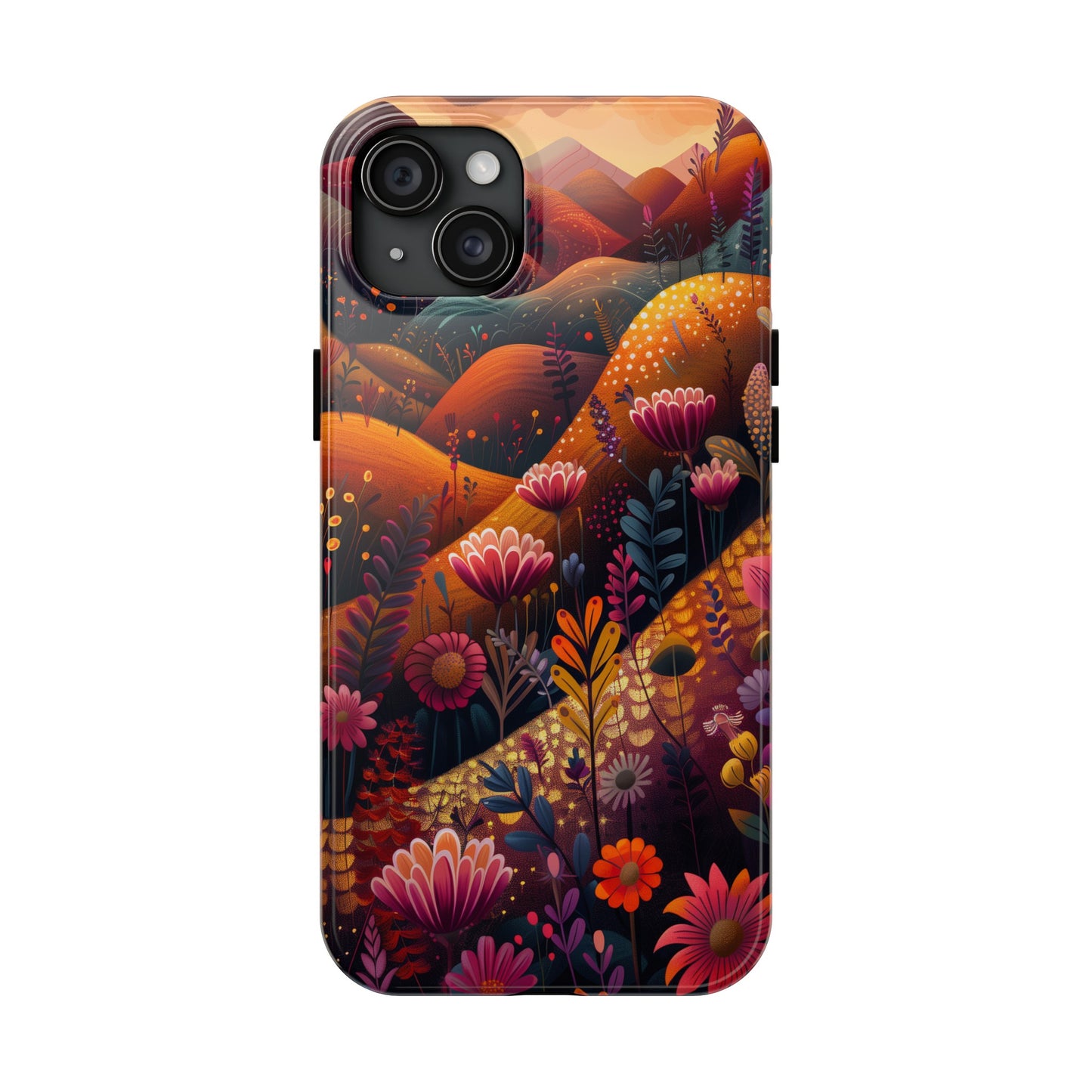 Colorful Japanese Art Print Design, Tough iPhone Case