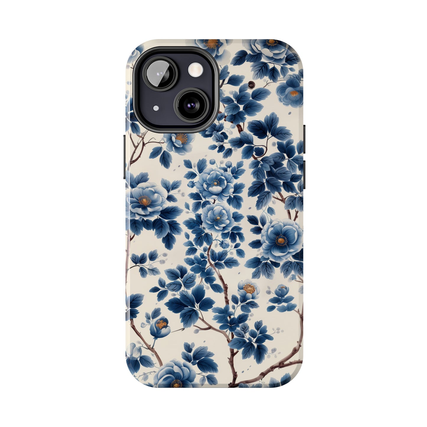 Blue Flowers Tough iPhone Case Chinese Porcelain Artwork