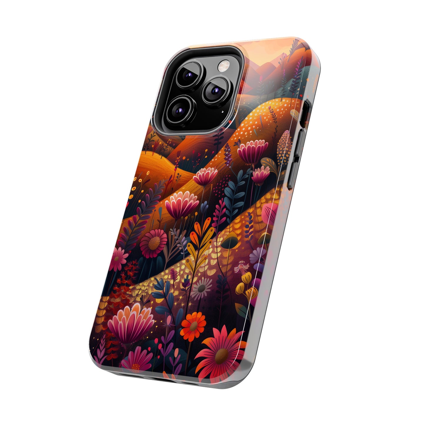 Colorful Japanese Art Print Design, Tough iPhone Case