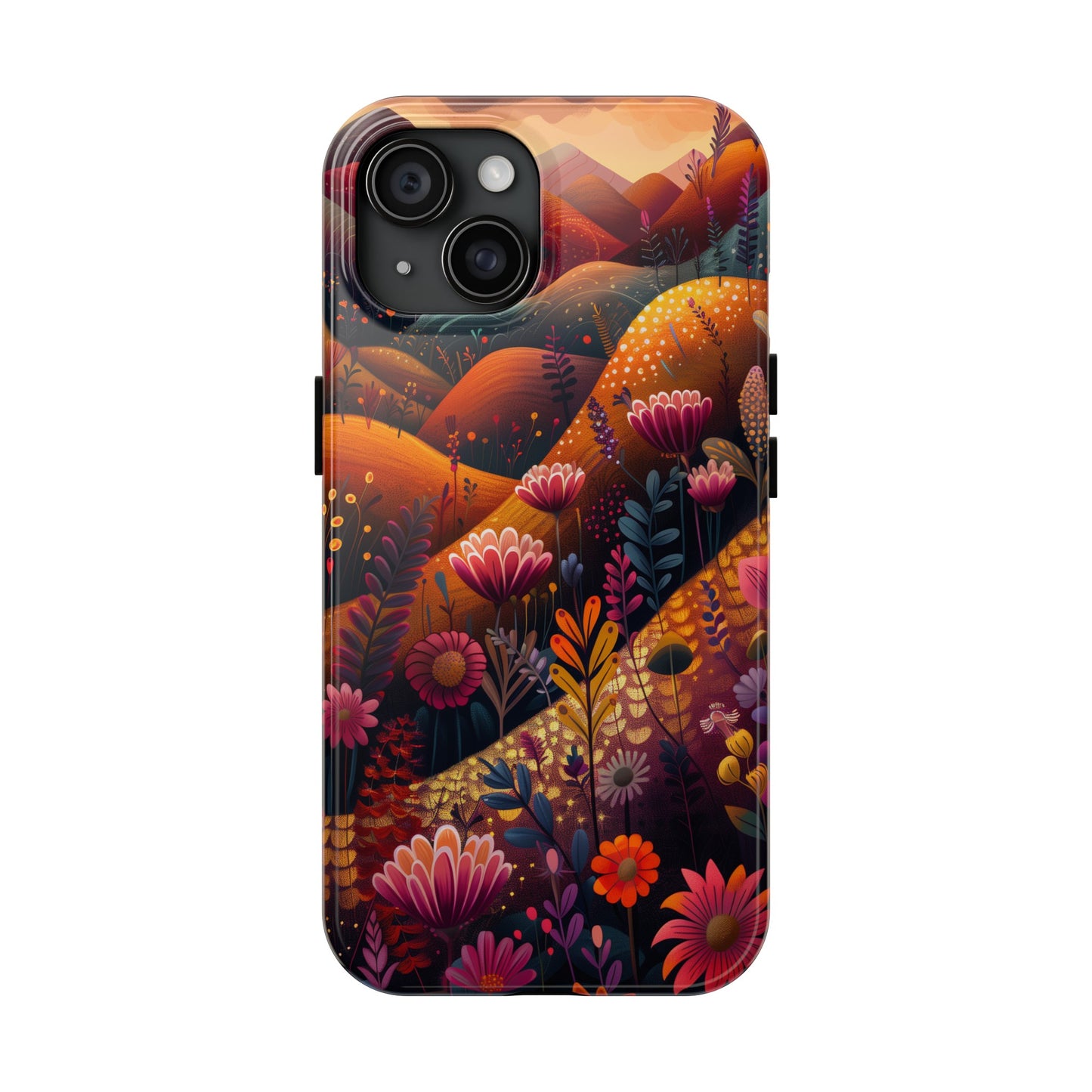 Colorful Japanese Art Print Design, Tough iPhone Case