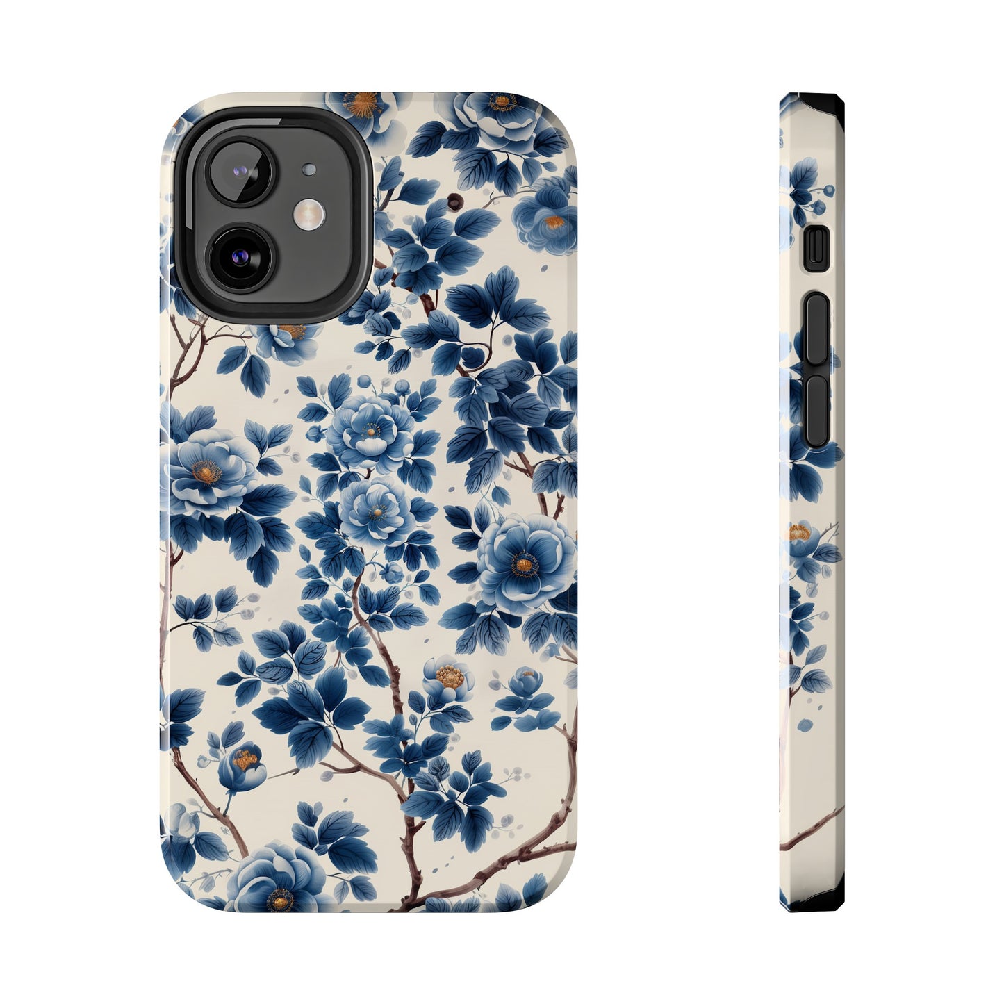 Blue Flowers Tough iPhone Case Chinese Porcelain Artwork