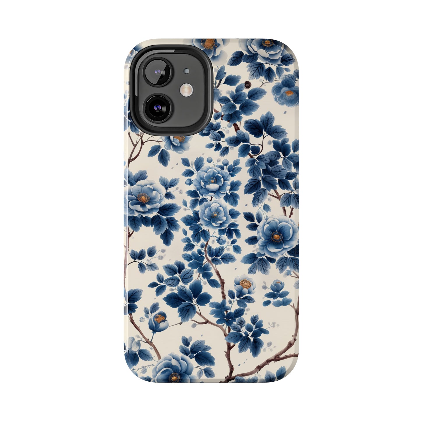 Blue Flowers Tough iPhone Case Chinese Porcelain Artwork