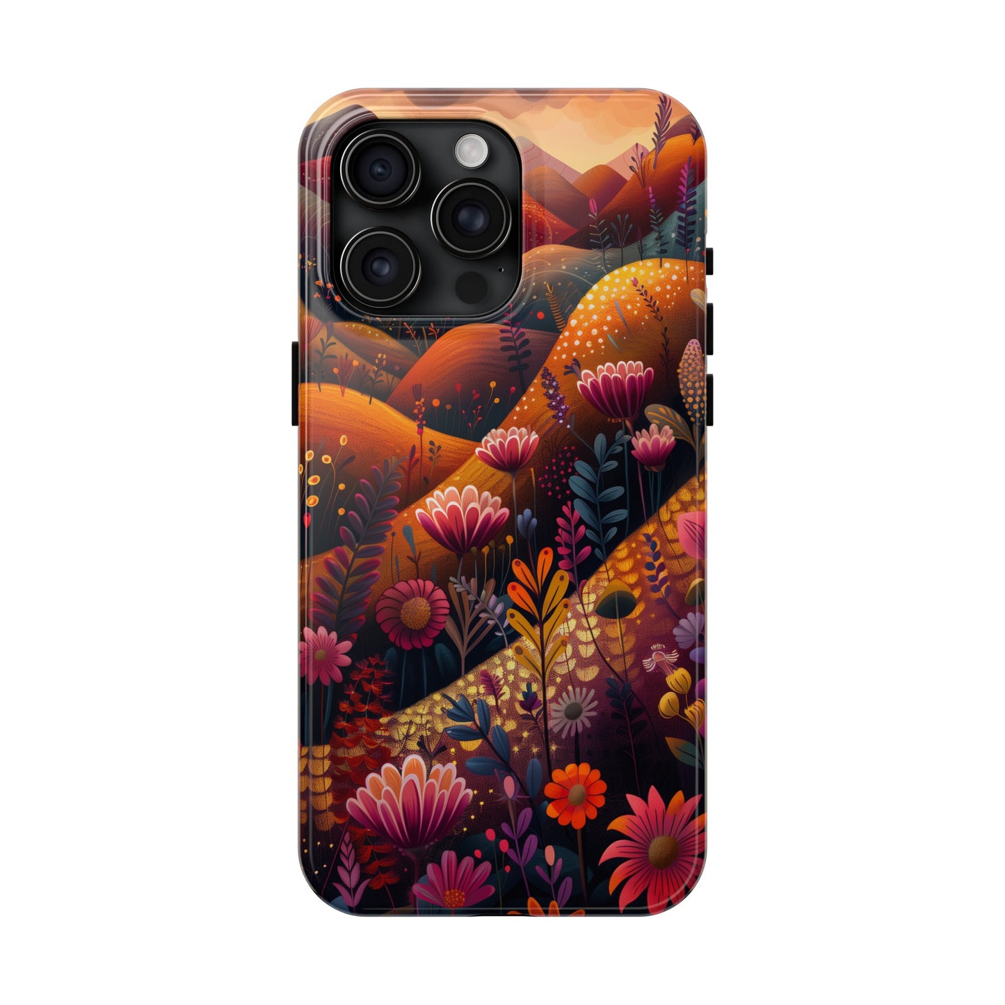 Colorful Japanese Art Print Design, Tough iPhone Case