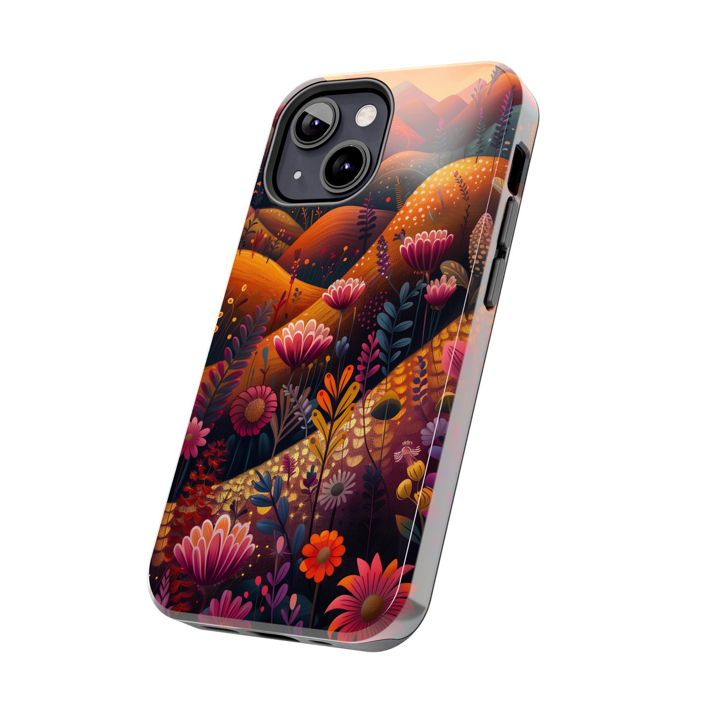 Colorful Japanese Art Print Design, Tough iPhone Case