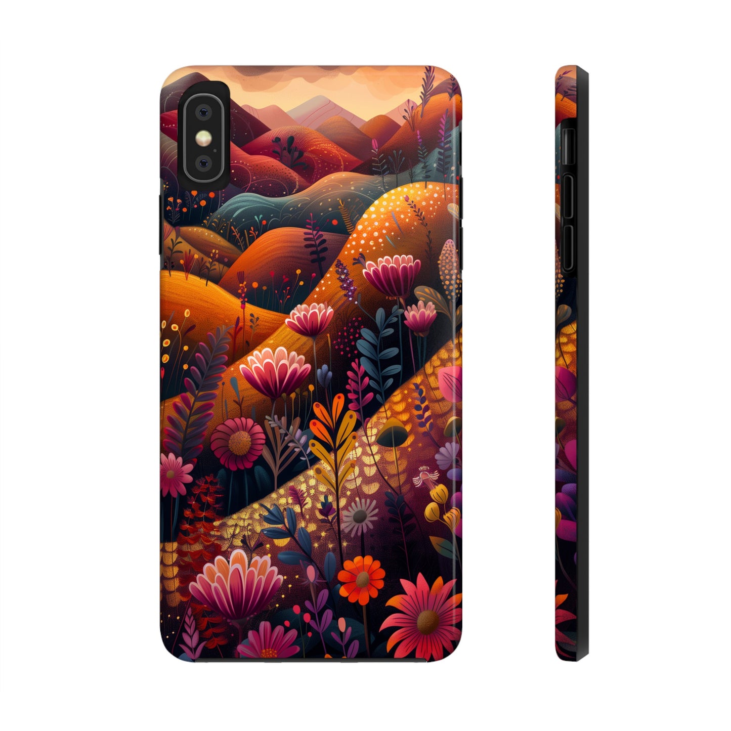 Colorful Japanese Art Print Design, Tough iPhone Case