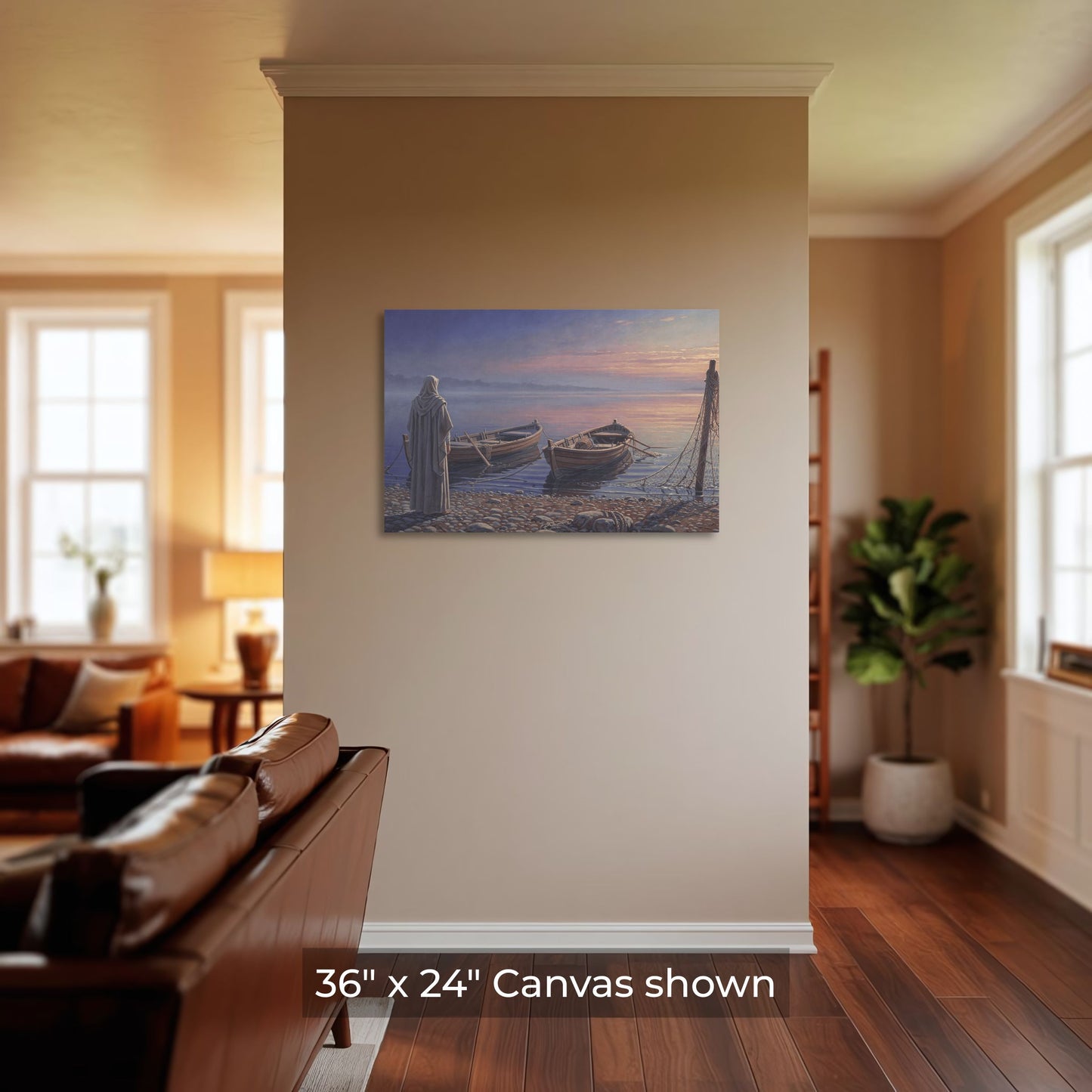 Sea of Galilee Shore, Jesus Canvas Wall Art