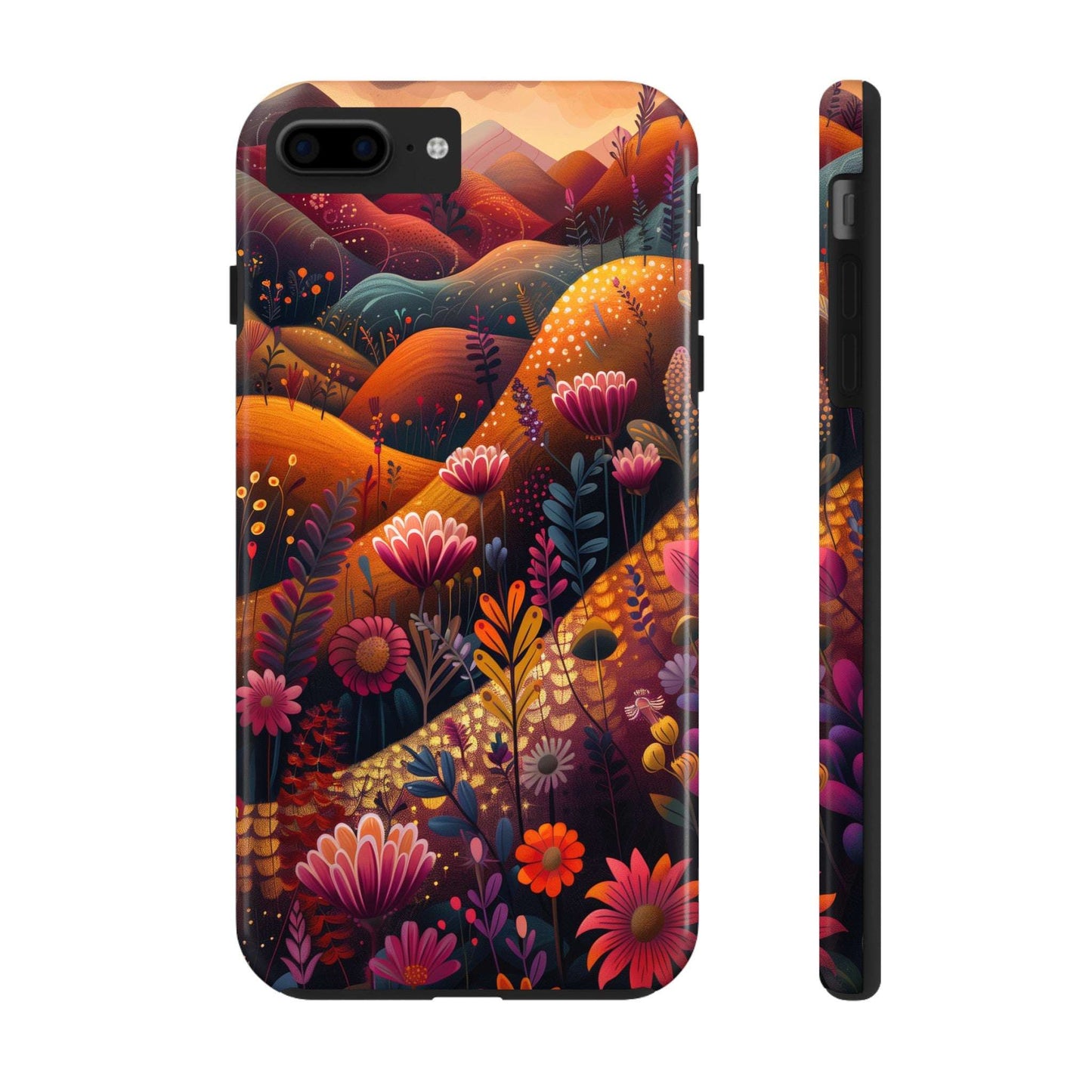 Colorful Japanese Art Print Design, Tough iPhone Case