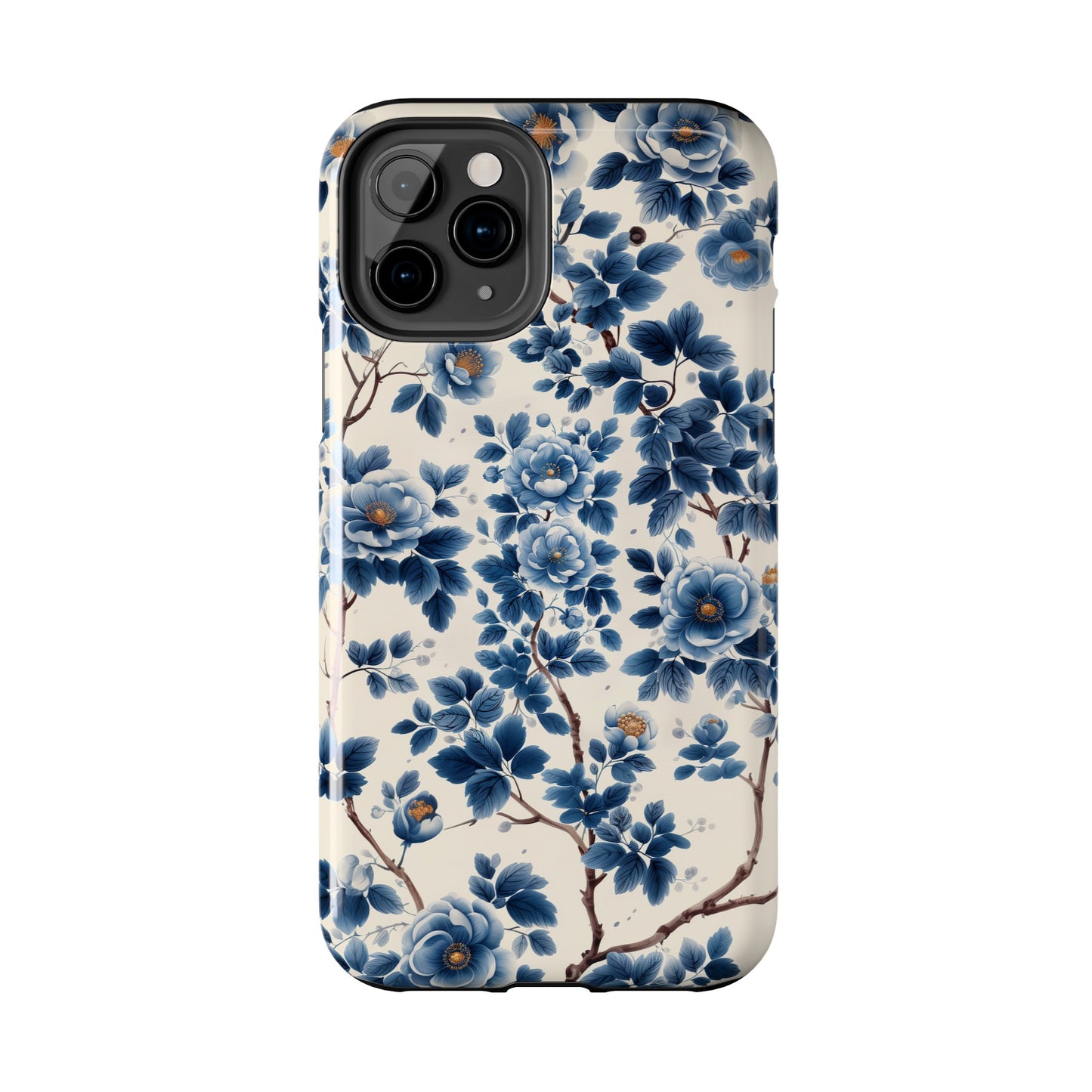 Blue Flowers Tough iPhone Case Chinese Porcelain Artwork