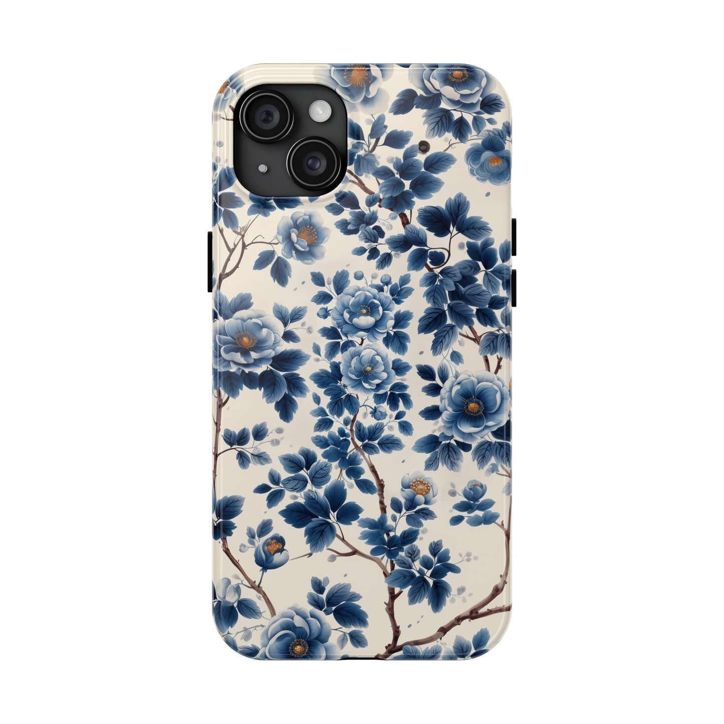 Blue Flowers Tough iPhone Case Chinese Porcelain Artwork