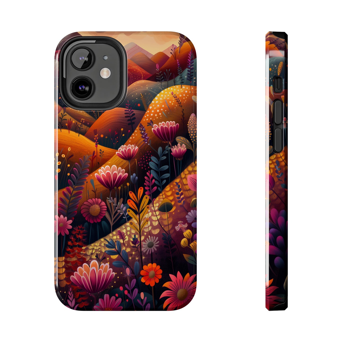 Colorful Japanese Art Print Design, Tough iPhone Case