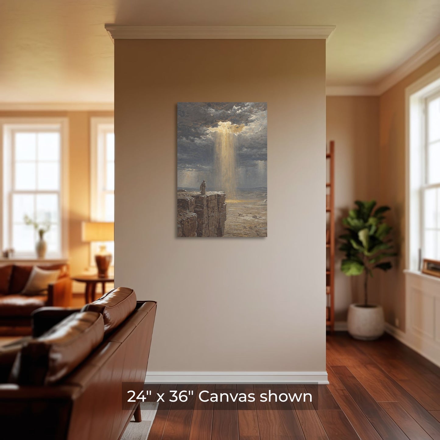 Wilderness Temptation Overlook, Jesus Canvas Wall Art