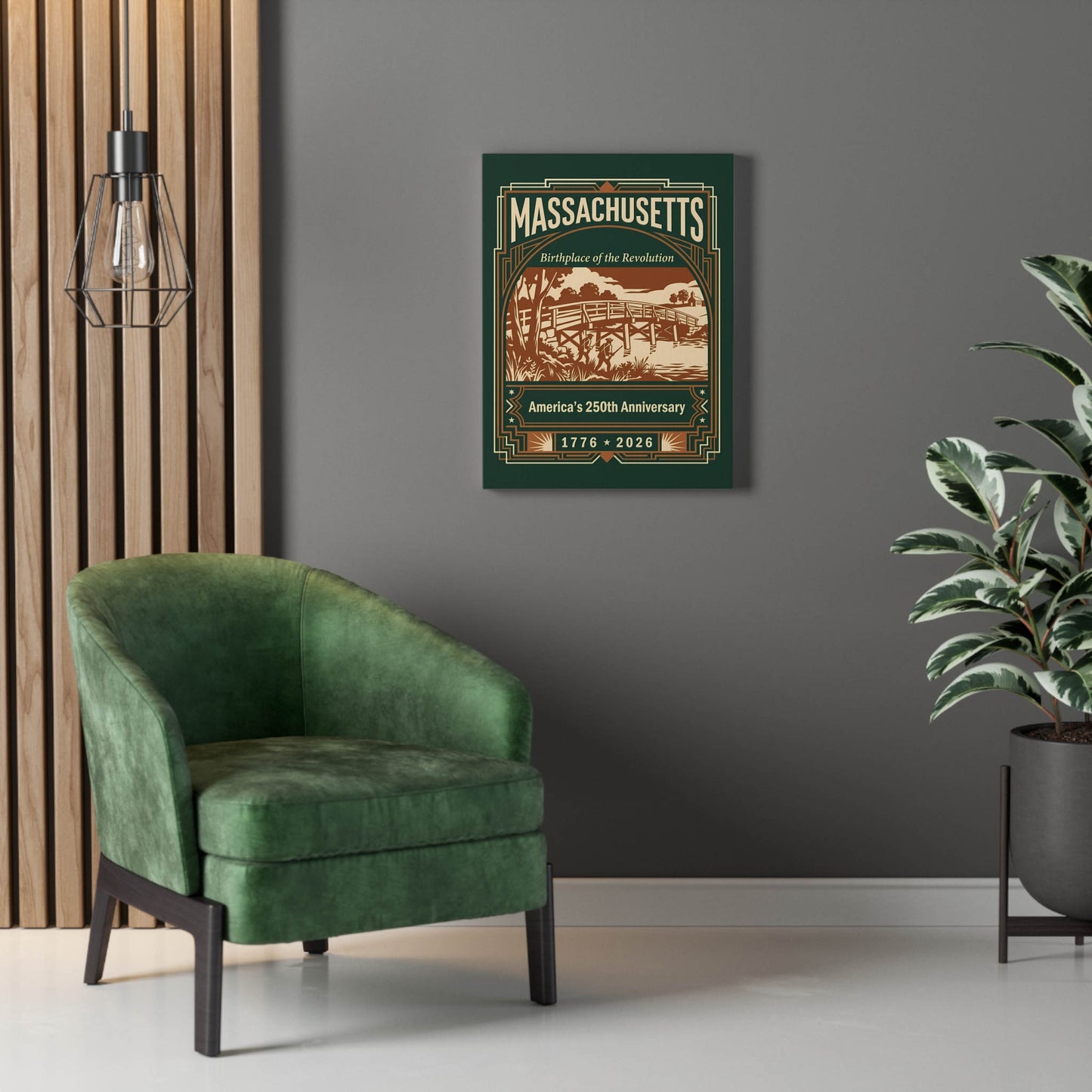 Massachusetts 250th Anniversary Canvas