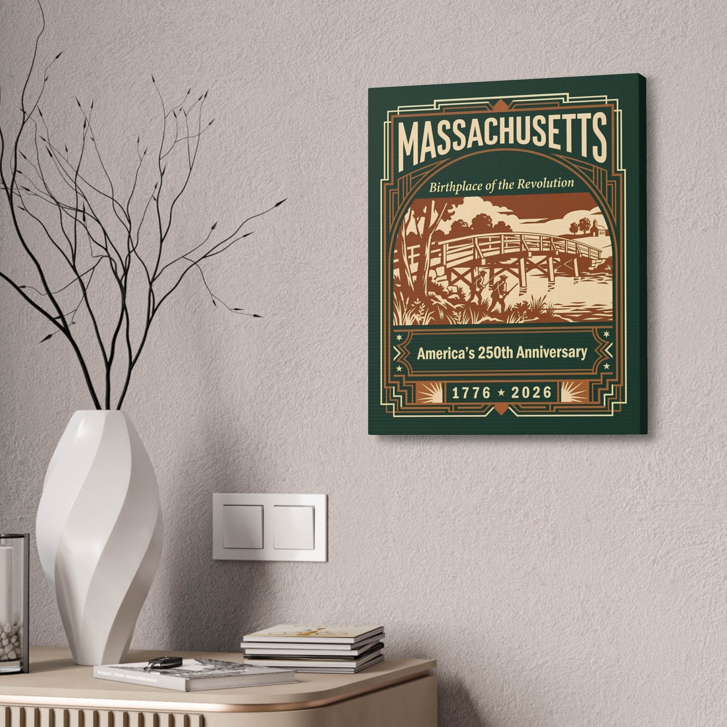 Massachusetts 250th Anniversary Canvas