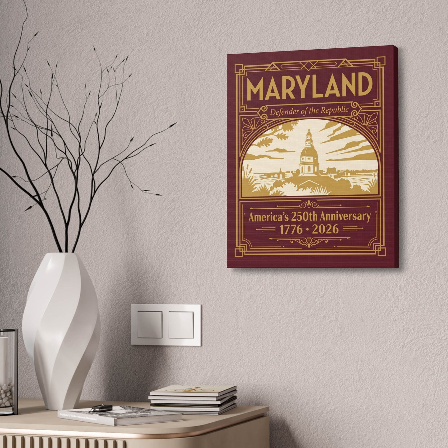 Maryland 250th Anniversary Canvas