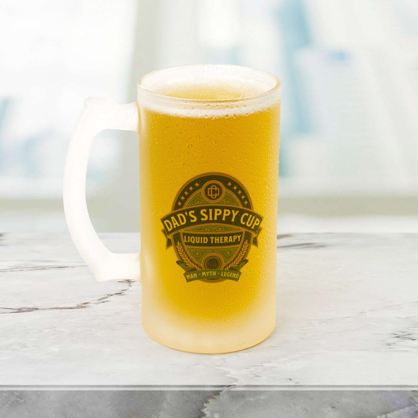 Dad Gift Beer Stein Mug Father’s Day Gift Birthday Gift Frosted Glass Dad’s Sippy Cup