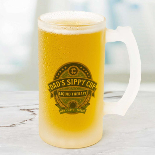 Dad Gift Beer Stein Mug Father’s Day Gift Birthday Gift Frosted Glass Dad’s Sippy Cup