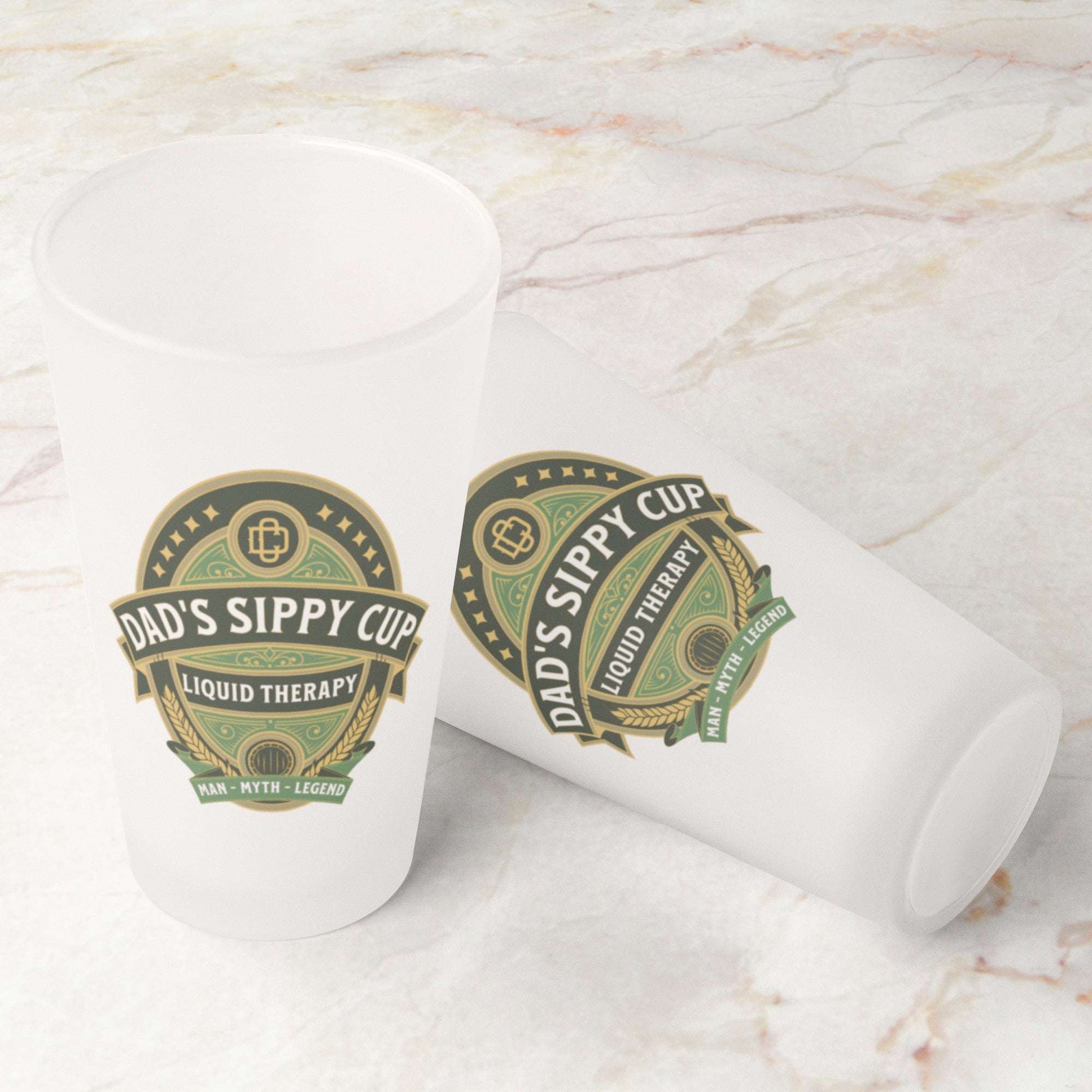 Dad Gift Beer Pint Glass -Frosted Glass Tumbler