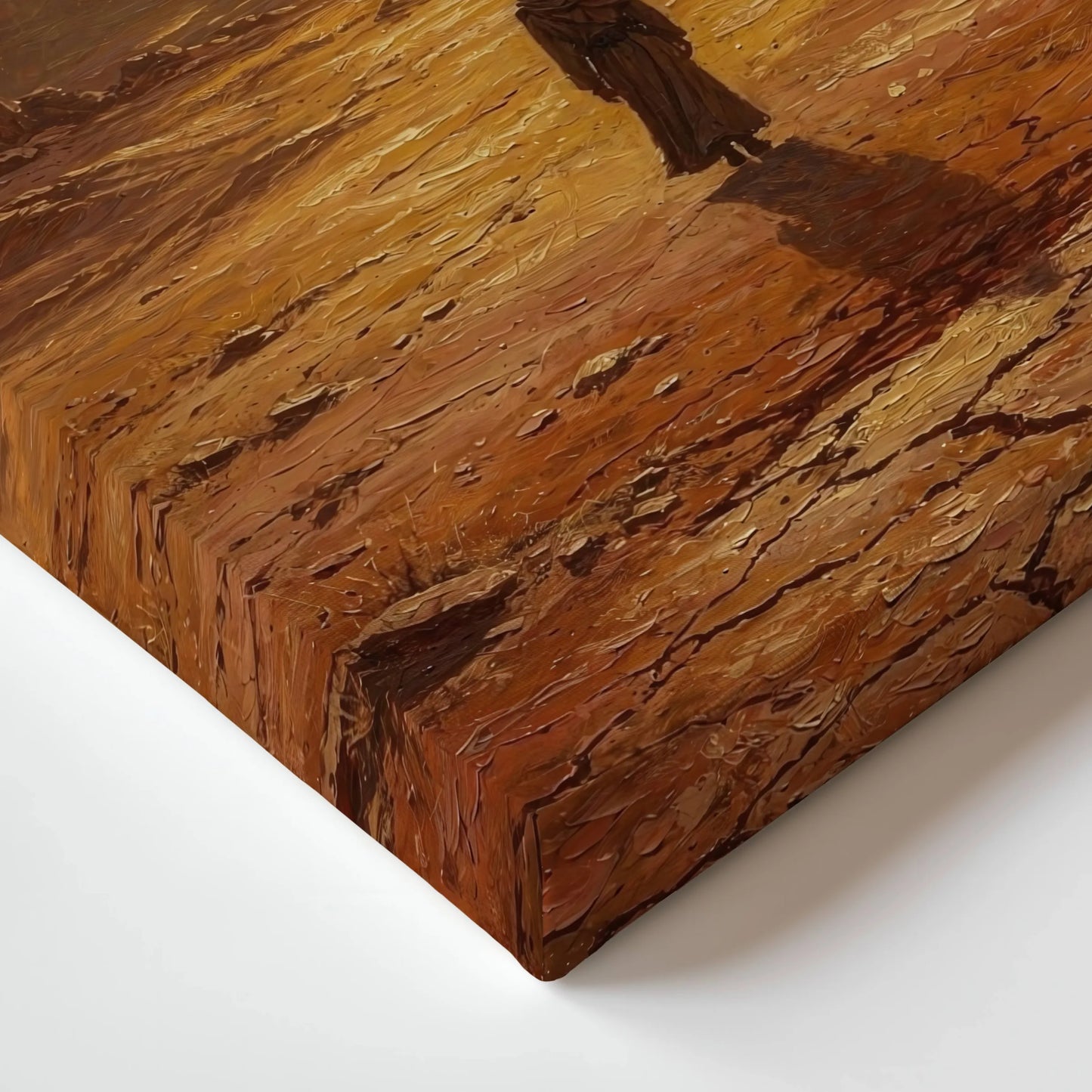 Desert Dawn Walk, Cinematic Jesus Canvas Wall Art