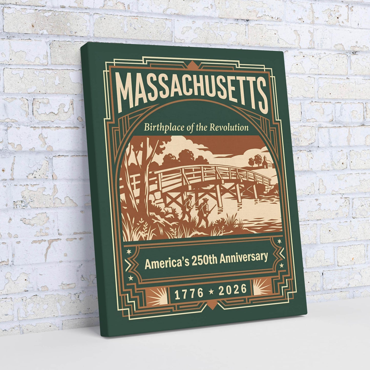 Massachusetts 250th Anniversary Canvas