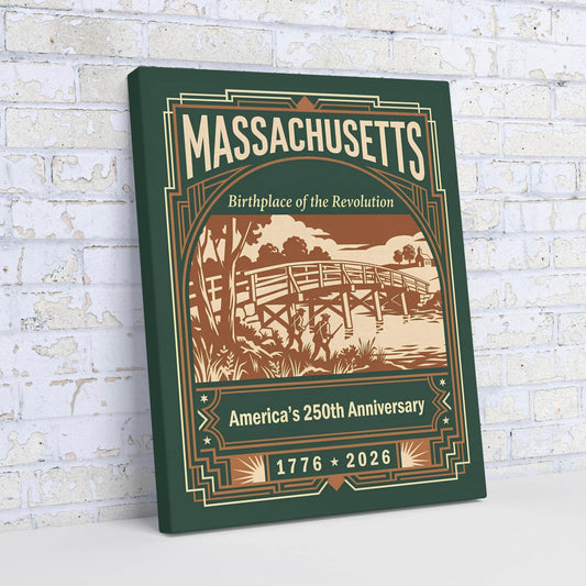 Massachusetts 250th Anniversary Canvas