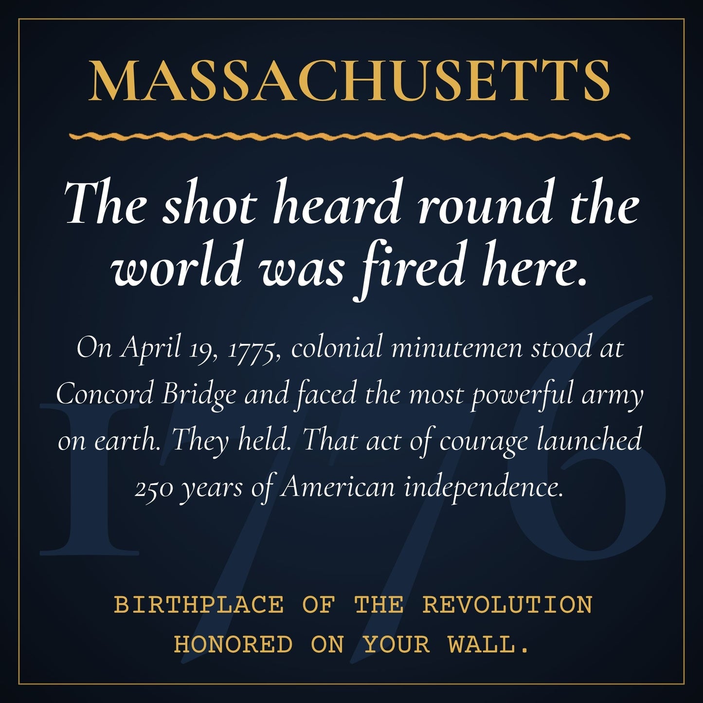 Massachusetts 250th Anniversary Canvas
