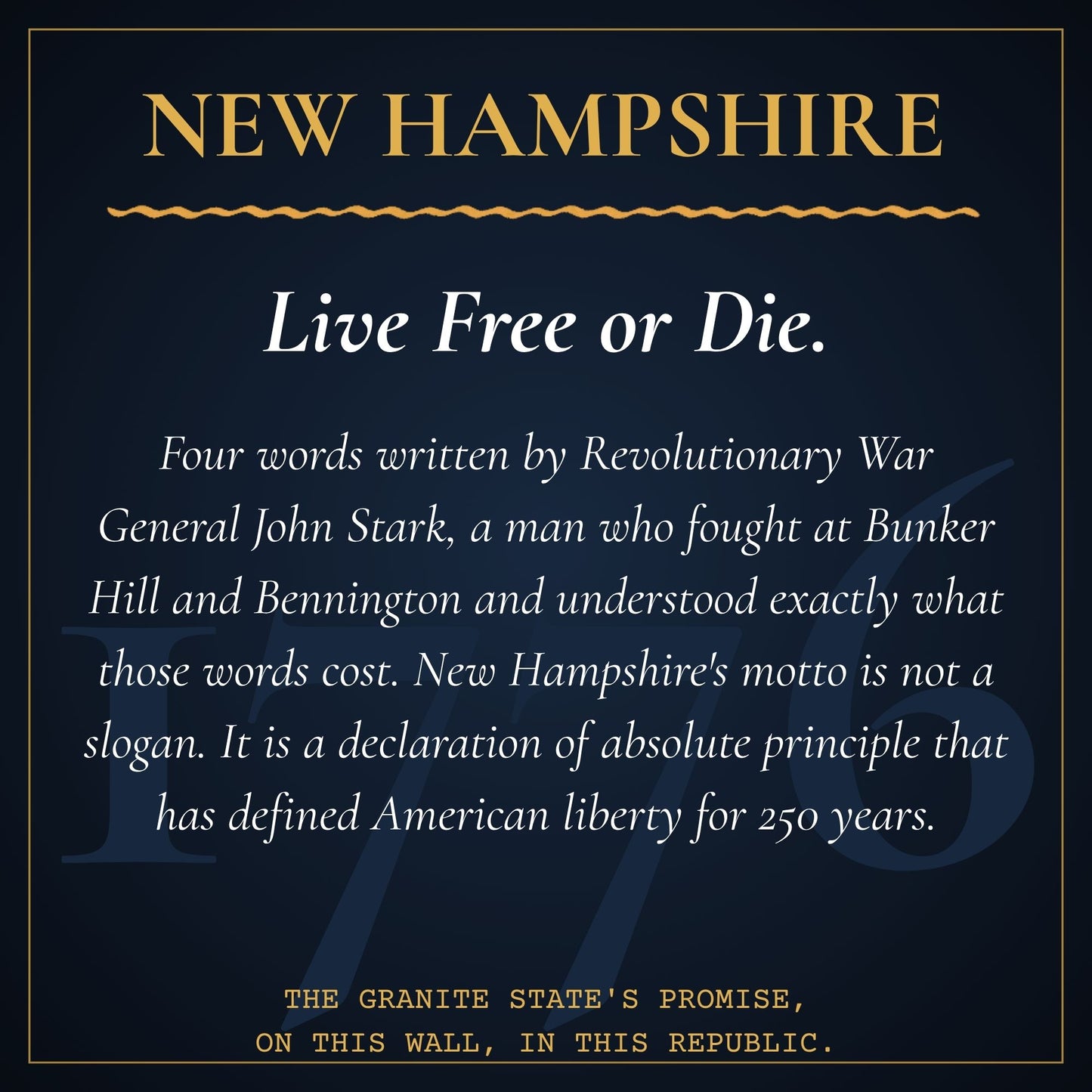 New Hampshire 250th Anniversary Canvas