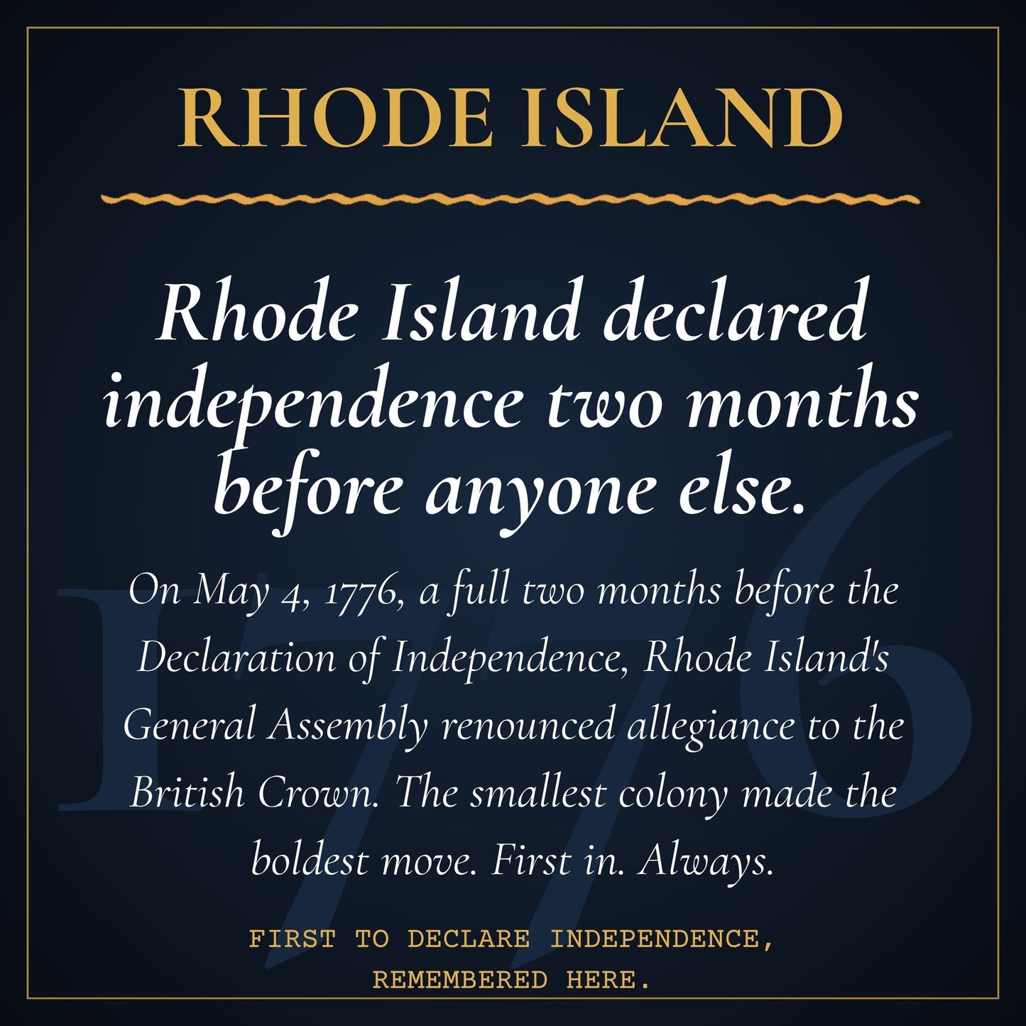 Rhode Island 250th Anniversary Canvas