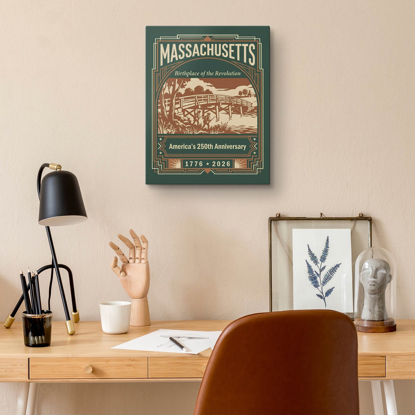 Massachusetts 250th Anniversary Canvas