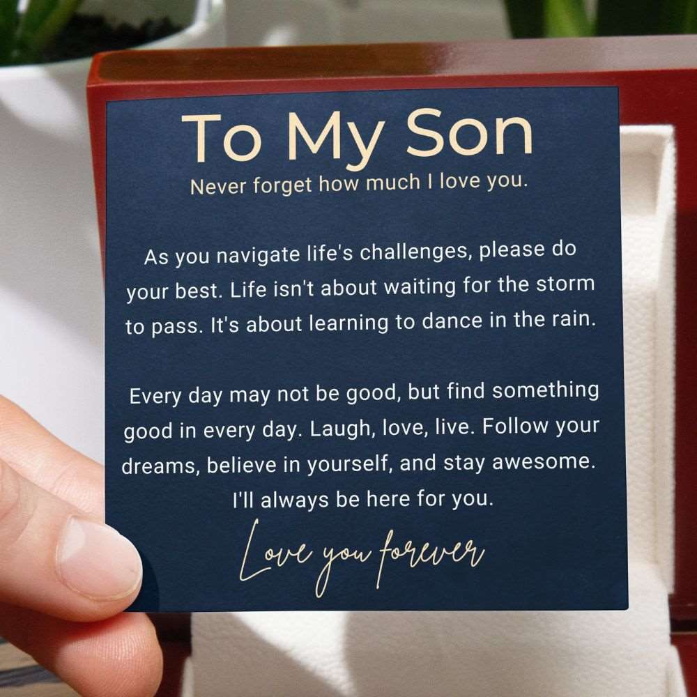 To My Son Bracelet From Mom or Dad