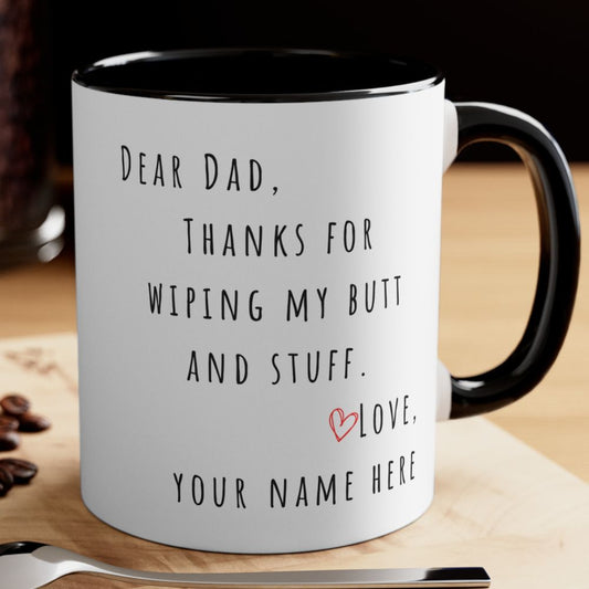 Personalized Dad Mug - Gift for Dad from Son/Daughter. 11oz