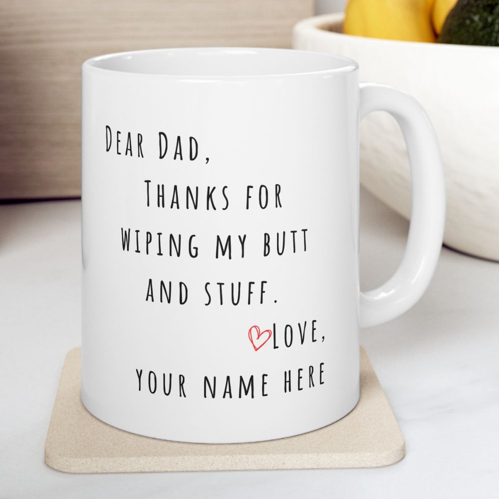 Personalized Dad Mug - Gift for Dad from Son/Daughter. 11oz