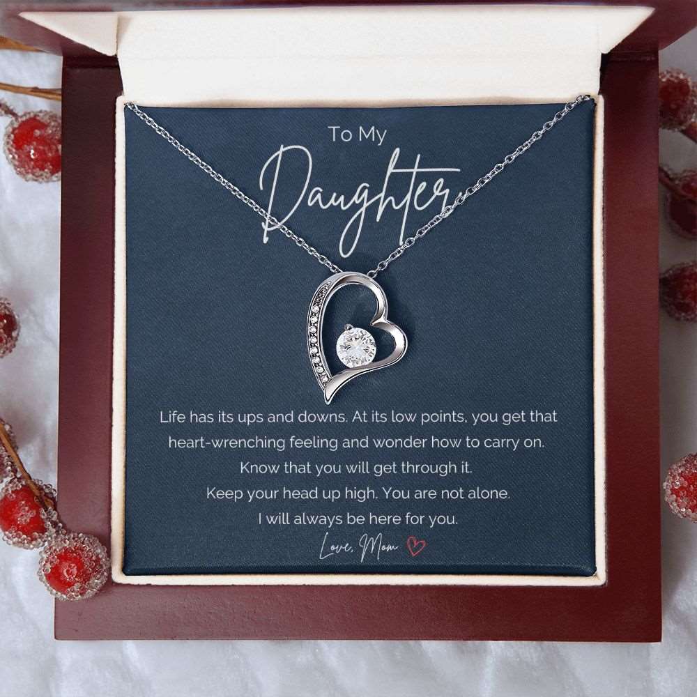 Encouragement Gift To Daughter from Mom-Forever Love Necklace