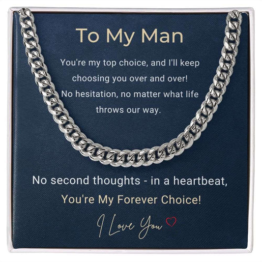 To My Man Cuban Link Chain | Forever Choice