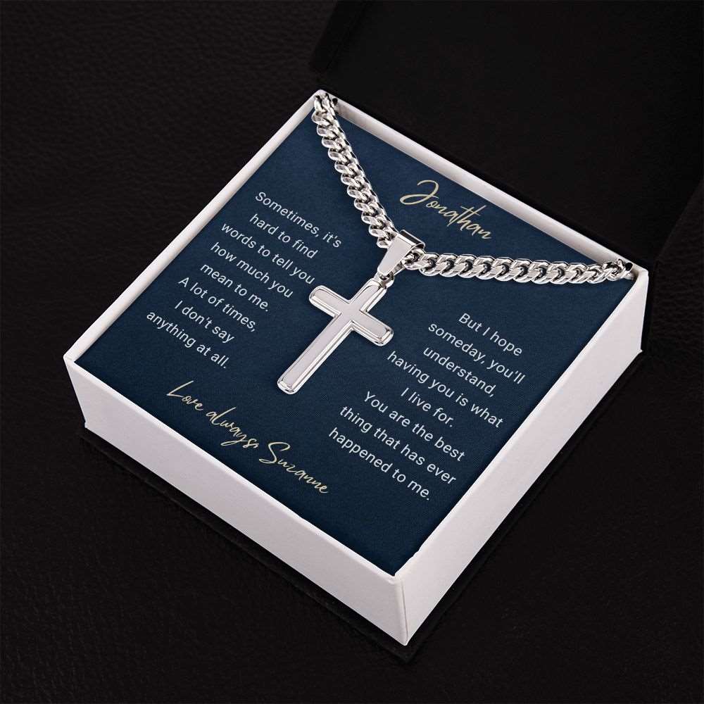 Personalized Cuban Link Chain & Engraved Cross | Best Thing