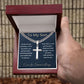 To My Son Cuban Link Chain & Cross | Personalized