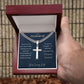 To My Husband Cuban Link Chain & Cross | Personalized