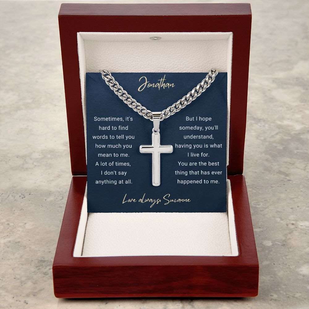 Personalized Cuban Link Chain & Engraved Cross | Best Thing