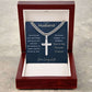 To My Husband Cuban Link Chain & Cross | Personalized