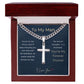 To My Man Cuban Link Chain & Cross | Forever Choice | Personalized