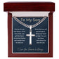 To My Son Cuban Link Chain & Cross From Mom or Dad