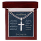 To My Husband Cuban Link Chain & Cross | Personalized