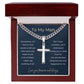 To My Man Cuban Link Chain & Engraved Cross