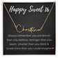 Personalized Sweet 16 Birthday Signature Name Necklace