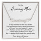 Amazing Mom Name Necklace + Heart