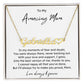 Amazing Mom Name Necklace + Heart