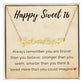 Personalized Sweet 16 Birthday Name Necklace + Heart