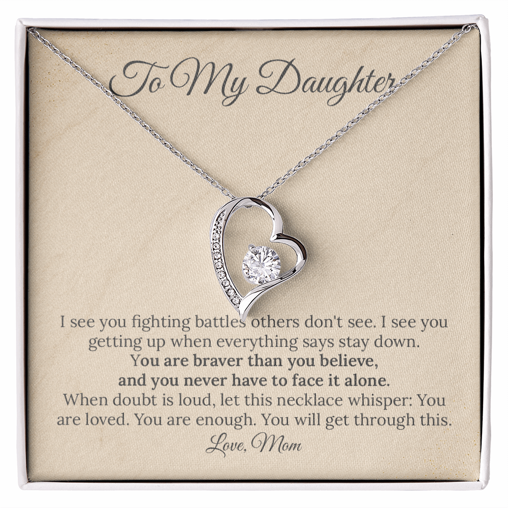 To My Daughter "I See You Fighting" Necklace