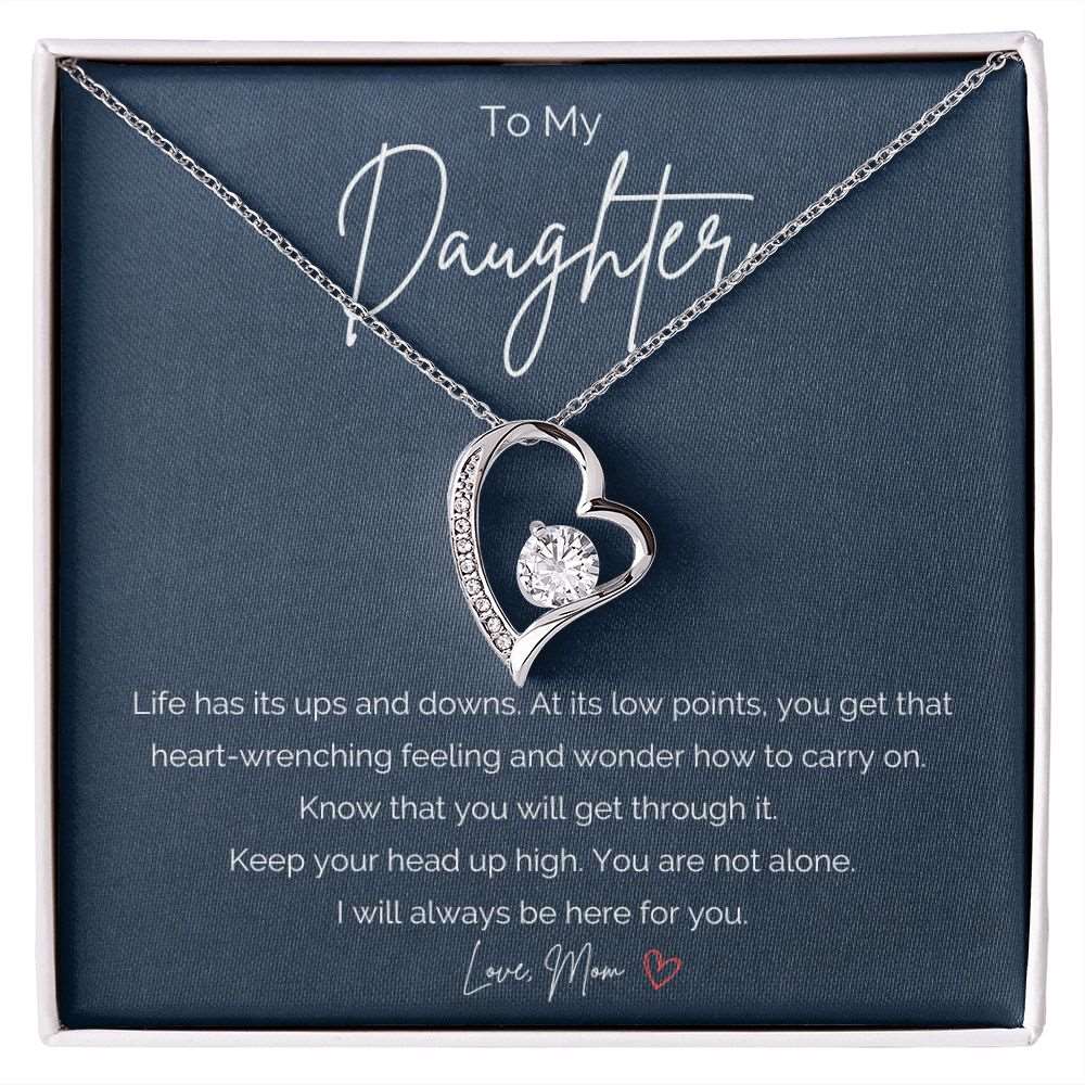 Encouragement Gift To Daughter from Mom-Forever Love Necklace